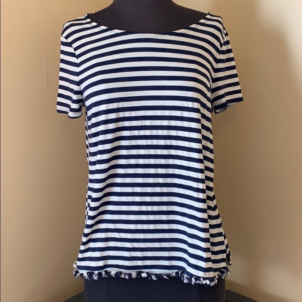 EUC Size Large Stretchy striped blouse C1